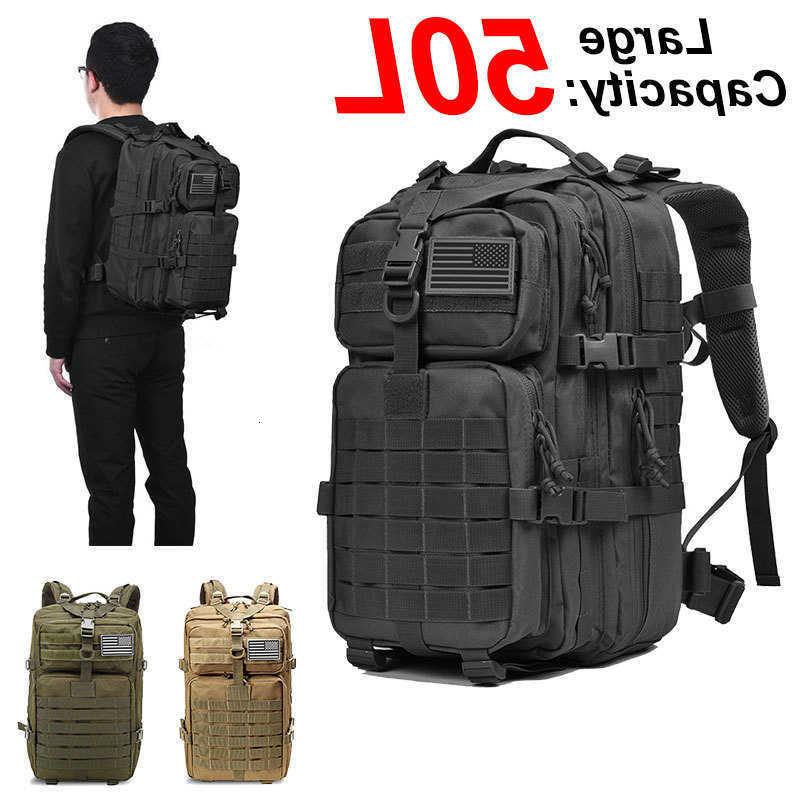 Large Capacity Men Tactical 50L Backpack 3P SoftOutdoor Waterproof Bug Rucksack Hiking Camping Hunting Bags M260626 - view 1