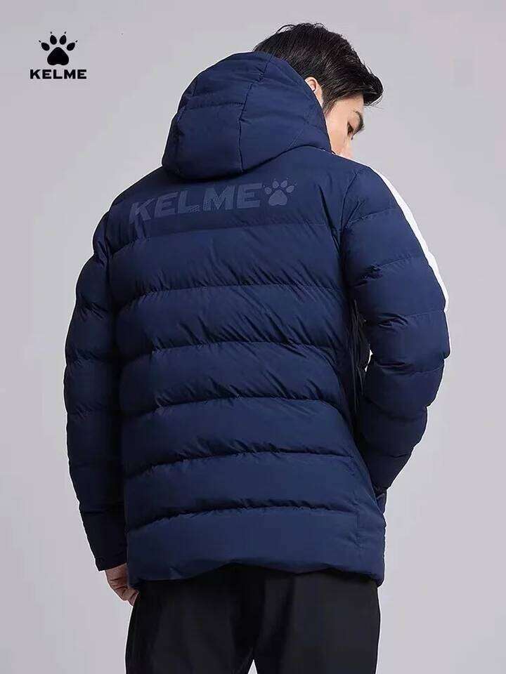 KELME Winter Men's Cotton Jacket Hooded Short Warm Coat Training Sports Team Uniform Women Padded Outwear 8261MF1013 J260626 - view 3