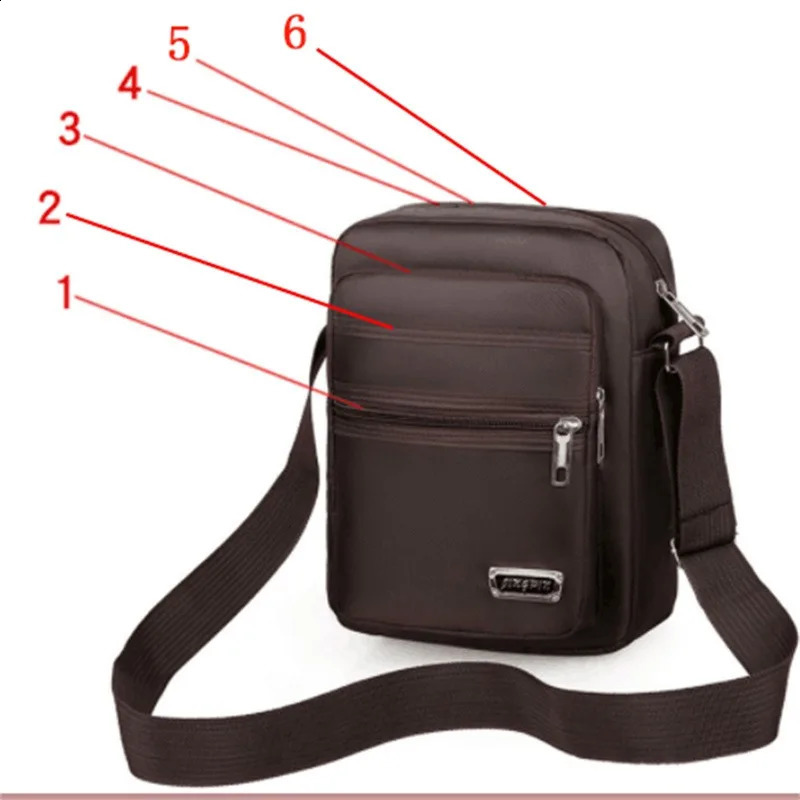 1pc Mens Shoulder Bag Business Leisure Large Capacity Portable Handbag Multi Layer Waterproof Summer Males Crossbody Bags 260626 - view 5