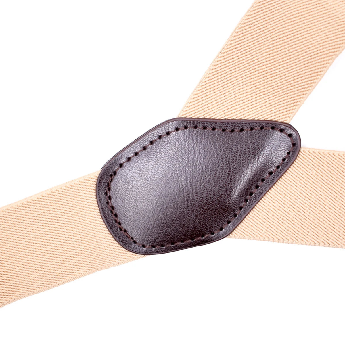 Vintage Suspenders Men Women Adult Leather Trimmed Button End Y Back Adjustable Elastic Trouser Braces Straps Belt Wedding Party 260626 - view 4