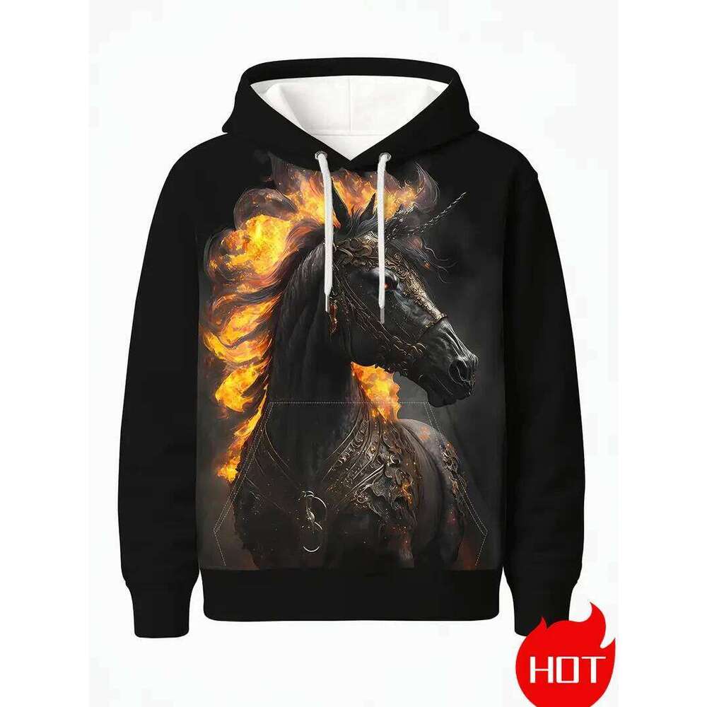 Horse Graphic 3D Hoodies Autumn Men Clothing 3d Print Sweatshirts Novelty Animal Unisex Hooded Pullover Sweatshirt Y2k W260626 - view 5