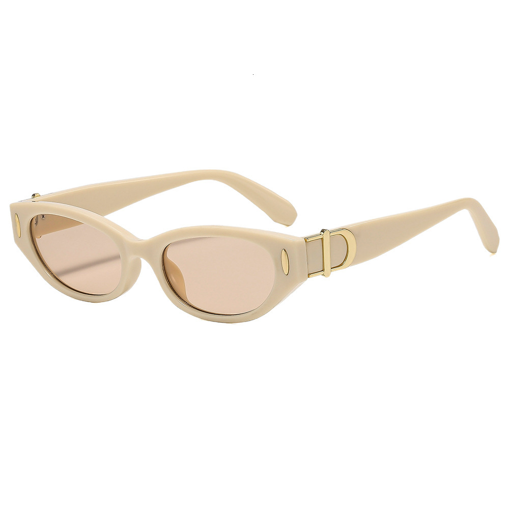 2026 Designer's New Small Frame Cat Eye Sunglasses Luxury European And American Street Photography Men's And Women's Sunglasses Versati - view 6
