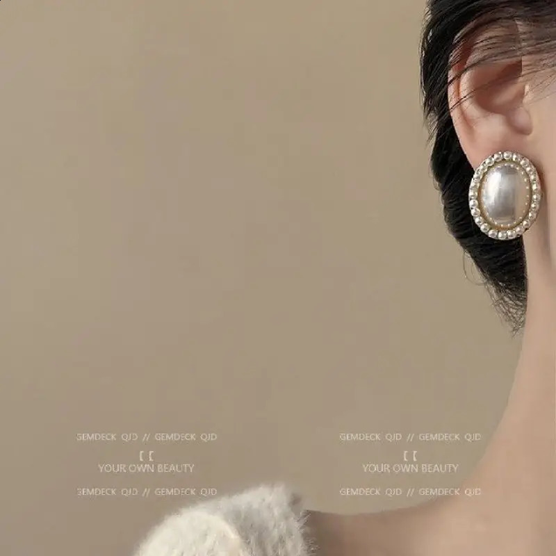 Retro Pearl Ear Clips Gentle and Advanced Ear Accessories Fashion Womens Versatile and Painless Ear Clips 260626 - view 5