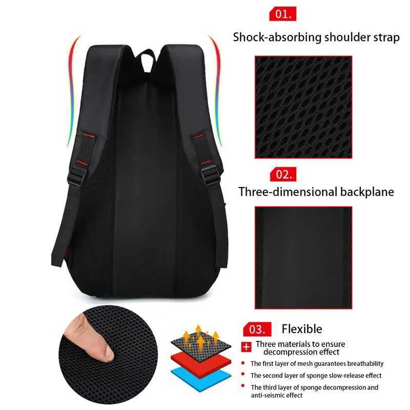 Bag School Large-capacity Casual Student Solid Color Backpack Material Oxford Men New Backpack Multi-functional Simple Bag M260626 - view 3