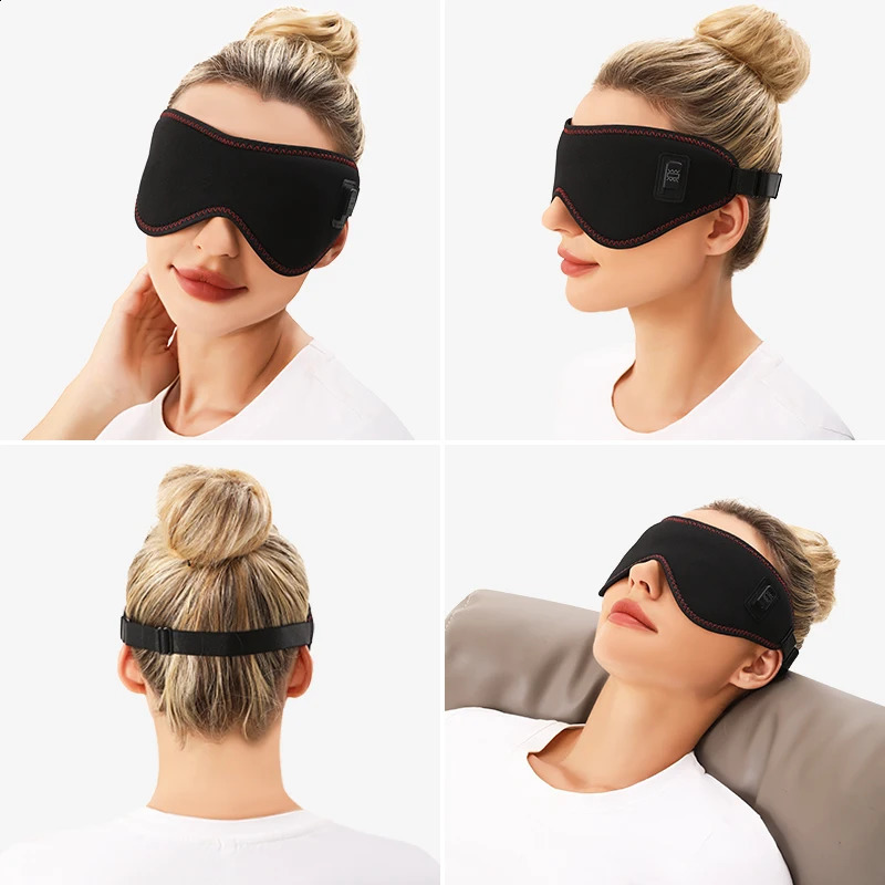 Heating Massage Eye Mask - Compress Relieves Fatigue Dark Circles Aids Sleep 3 Gears Heat Vibration For Eye Strain 260624 - view 6