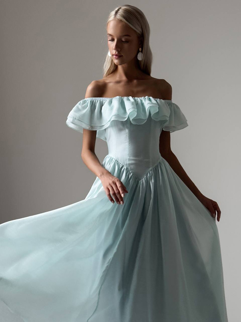 Women's 2026 Summer Maxi Dress Casual Sleeveless Ruffle Beach Long Dresses SF069 - view 5