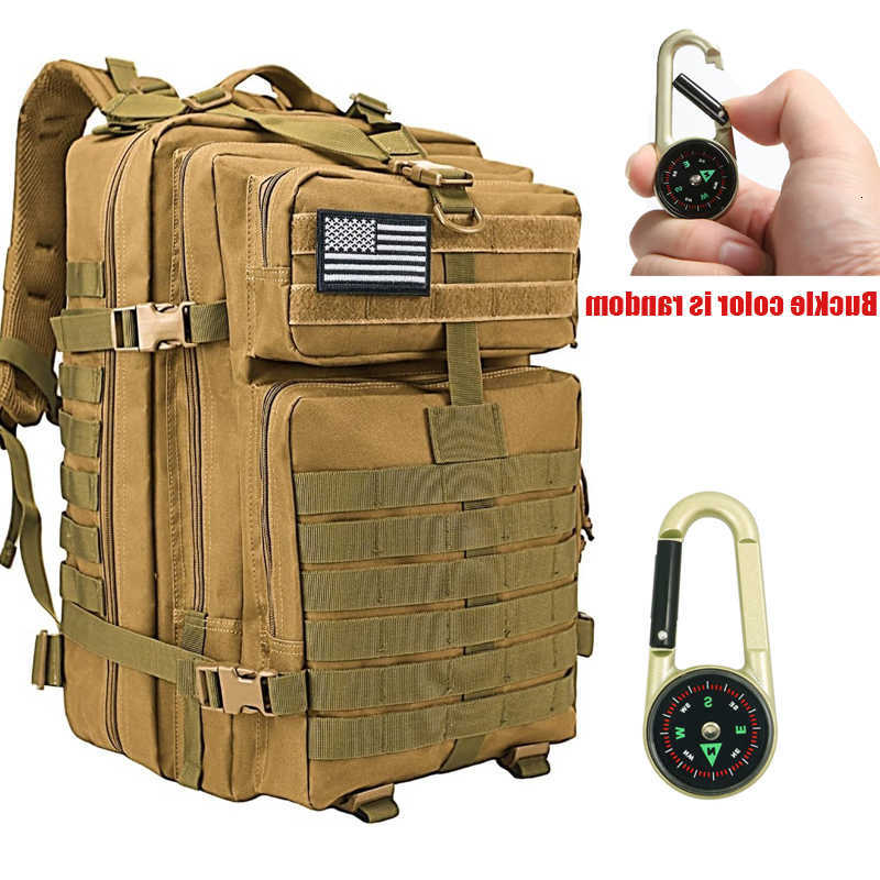 Duty Resistant and 3 Heavy Day MOLLE Bug Out BagGift outdoor multi-functional carabinerGiveIncludes Deduct Give a compass M260626