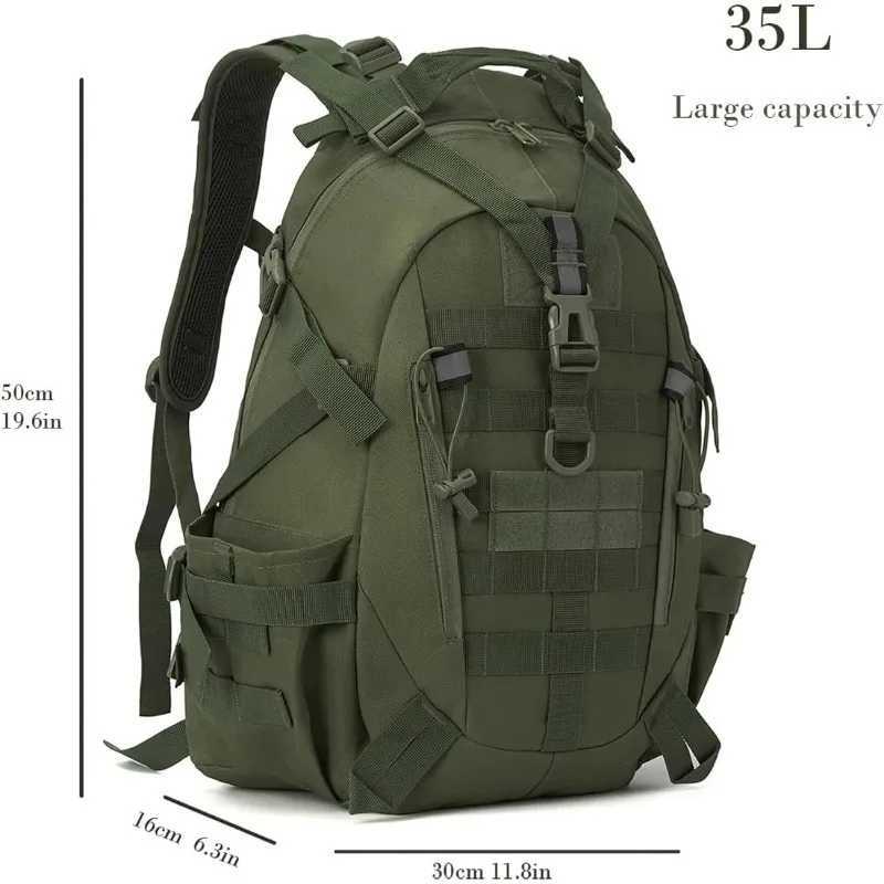 Tactical Backpack for Men 40L Camping Hiking Backpacks Reflective Outdoor Travel Bags Survival Molle Climbing Rucksack Bag M260626 - view 7