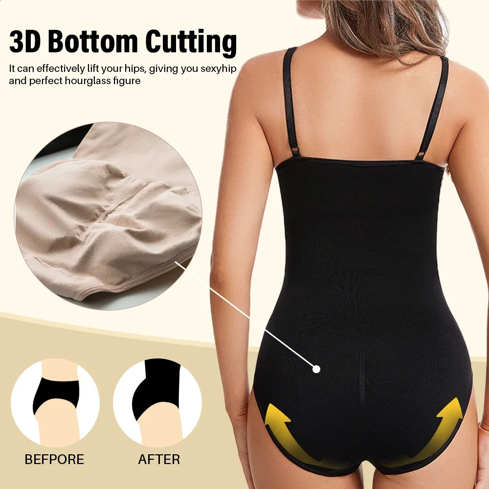 Women Slimming Shapewear Seamless Slimming Butt Lifter Full Body Shaper Smooth Out Bodysuit Open Crotch High Elastic Body Suits 260626 - view 5