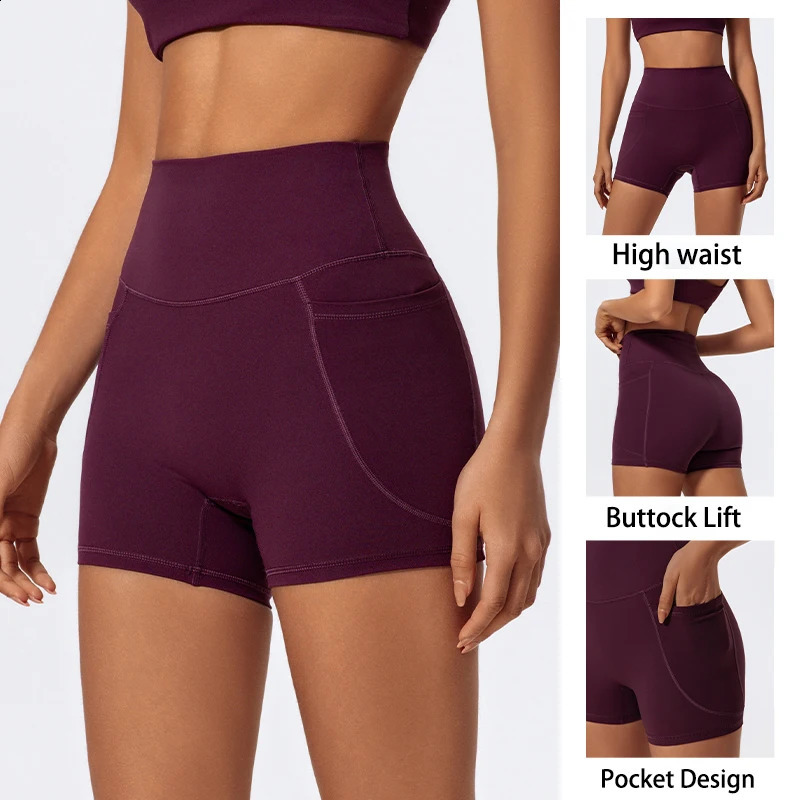 Summer Pocket Style Quick-Dry Sports Shorts Women Gym High Waist Tight Yoga Pants Female Running Breathable Fitness Shorts 260626 - view 3