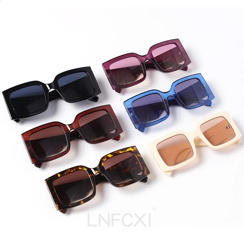 JNPCXI Beige Vintage Rectangle Women Sunglasses Ins Fashion Blue Light Tea Eyewear Men Trending Sun Glasses Shades UV400 260626 - view 4