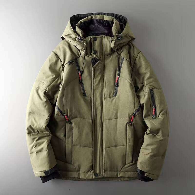 Fall Winter Men's Hooded White Duck Down Warm Thick Puffer Jacket Coat Casual Overcoat Thermal Parka Male Outwear J260626 - view 6