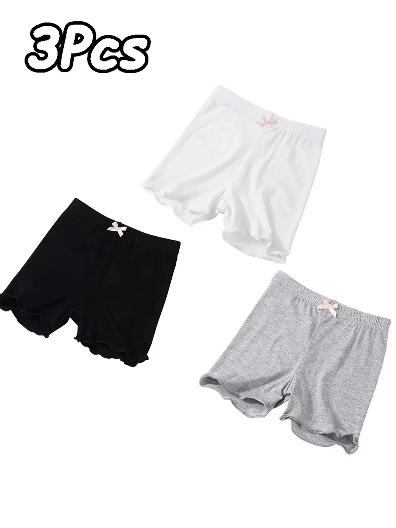 3 PcsPack Summer Girls Shorts Kids Safety Pants Adorable Underwear Clothes Childrens Cute Bow Short Underpants for Young Girls 260626 - view 1