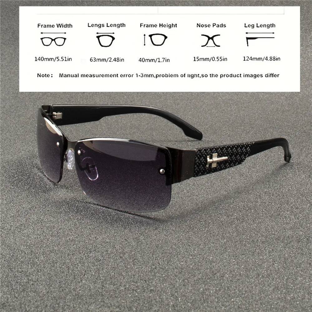 3Pcs New Fashion Designer Sunglasses High Quality Retro Women Square Glasses Men Luxury Shades - view 5