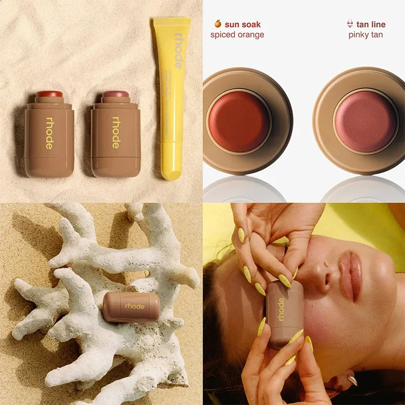 Color Ribbon PBJ Lemontini Lip Gloss Pocket Blush Stick Non-fading Waterproof Blusher Moisturizing Shimmer Lipstick Liner 260625 - view 5