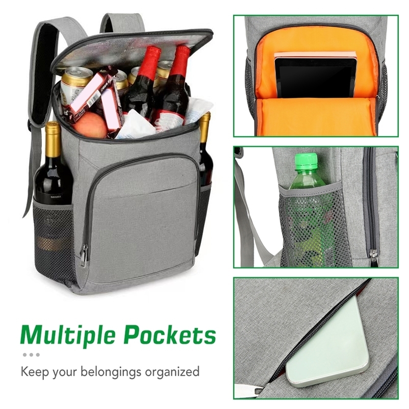 30L Cooler Backpack Leakproof Insulated Lunch Bag Camping Backpack for Outdoor Camping Hiking 260624 - view 4