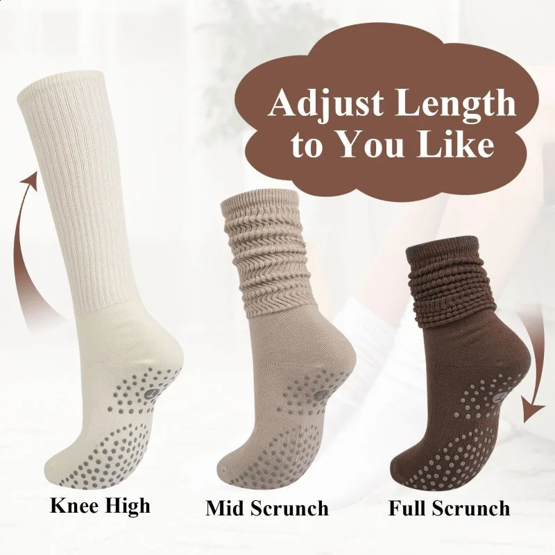 1 Pair Female Pilates Indoor Anti Slip Silicone Floor Socks Breathable Double Bar Middle Socks Fitness Dance Exercise Yoga Socks 260626 - view 5