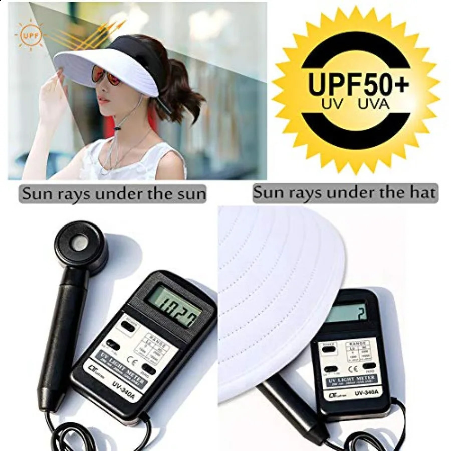 Sun Visor Hats Women Large Brim Summer UV Protection Beach Cap 260625 - view 6