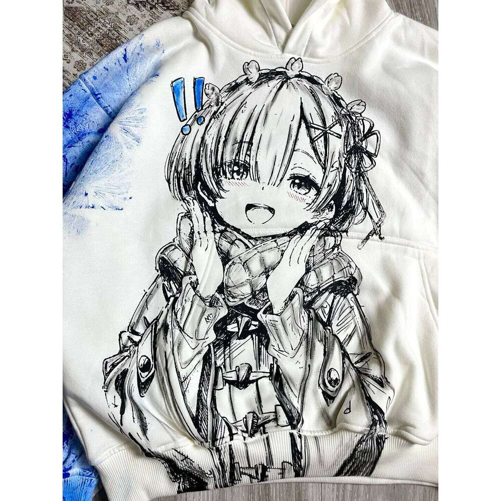 Hip Hop Cartoon Anime Printed Harajuku Pullover Hoodie Y2k Couple Casual Streetwear Women Cute Hooded Sweatshirt Men Clothing W260626 - view 3