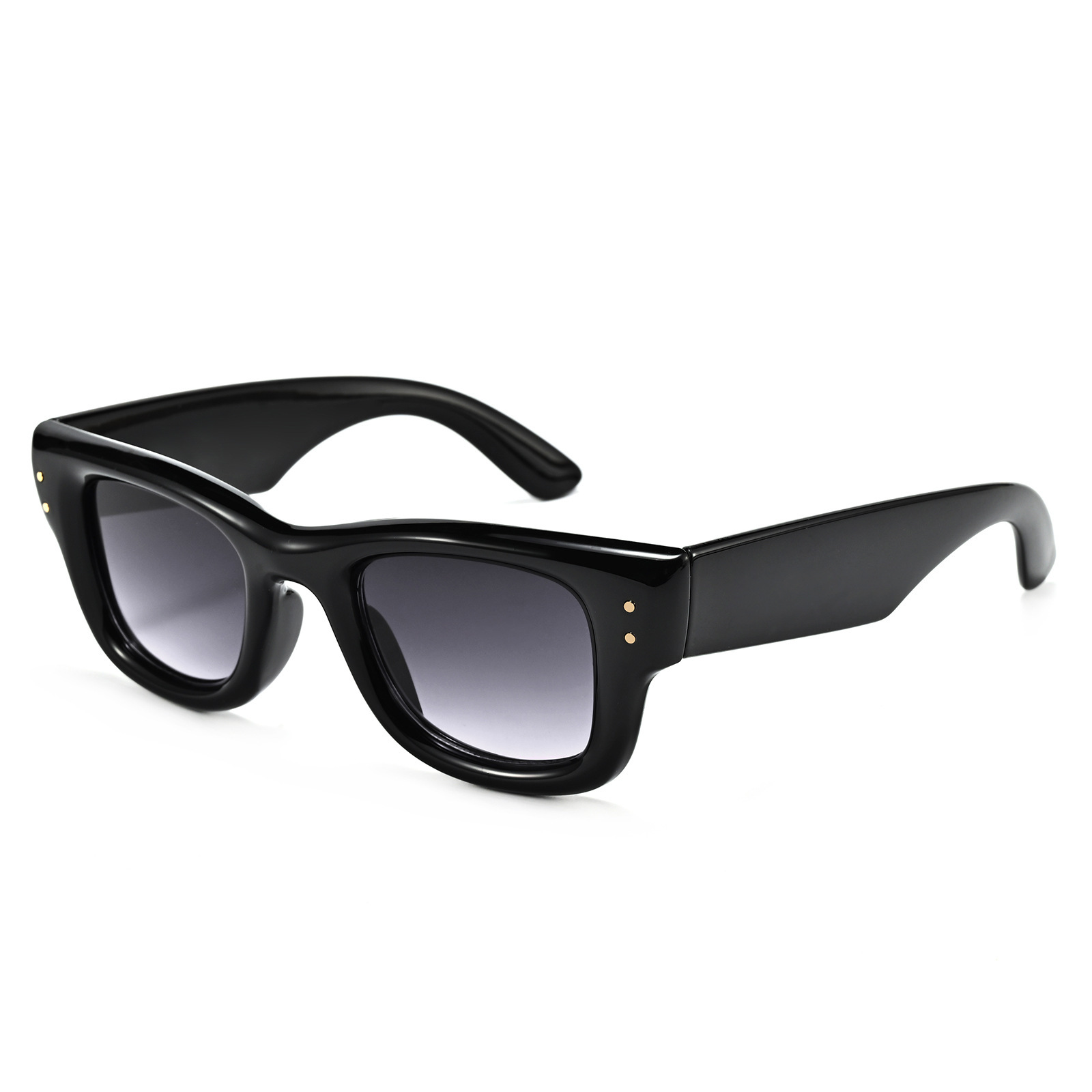 New European American Retro Studded Square Sunglasses, Fashionable Street Style Versatile Glasses For Women, High-End And Face-Slimming Sunglasses - view 1