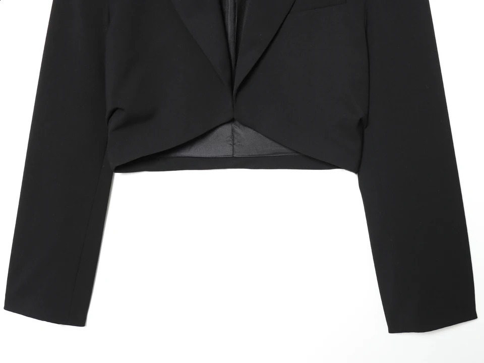 KONDALA Elegant Commute Short Blazer Women Dinner Chic Black Lapel Suit 2026 Spring Trendy High Street Office Lady 260625 - view 7