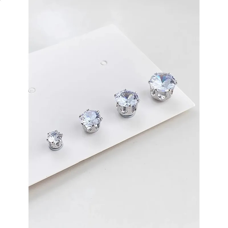 12pcs Simple Magnetic Earrings Ear Clips for Men Women Stud Earring Zircon Bone Cochlear No Piercing Jewelry Gift 260623 - view 1
