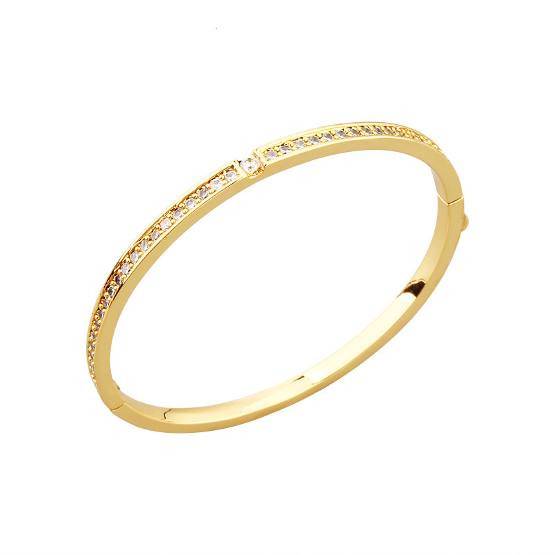Bracelet European And American Style Elegant Light Luxury Copper Electroplated Two-Tone Women's Bracelet With Spring Clasp Wholesale Dropshipping - view 6