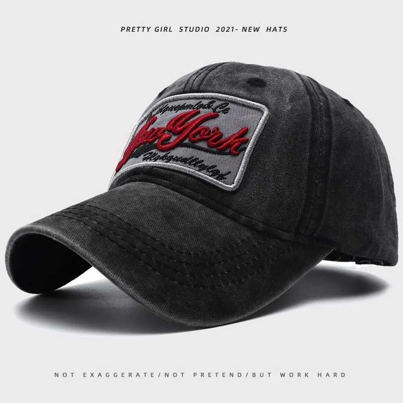 Trendy Trucker Hat for Men Baseball for Men Embroidered English Letters Summer Sun Hat Vintage Washed Soft Top Trucker Hat M260626 - view 7