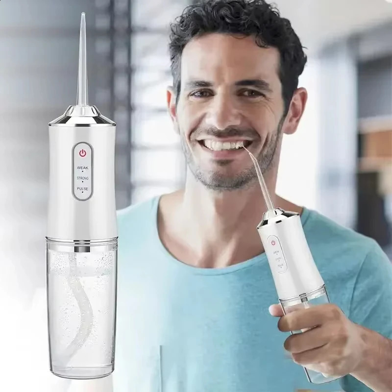 Portable Cordless Water Flosser USB Rechargeable Smart Electric Oral Irrigator w4 Jet Tips 3 Modes for Teeth Braces Care 260626 - view 4