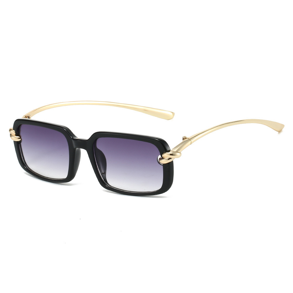 2026 European And American Trend Retro Square Rope Knot Metal Leg For Women Modern INS Sunglasses - view 4