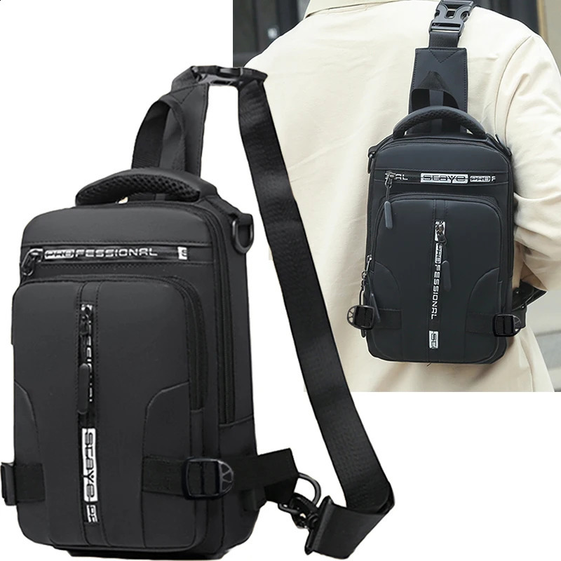 Mens dual-purpose crossbody and shoulder bag multi-functional casual and versatile single-shoulder handbag chest bag 260626