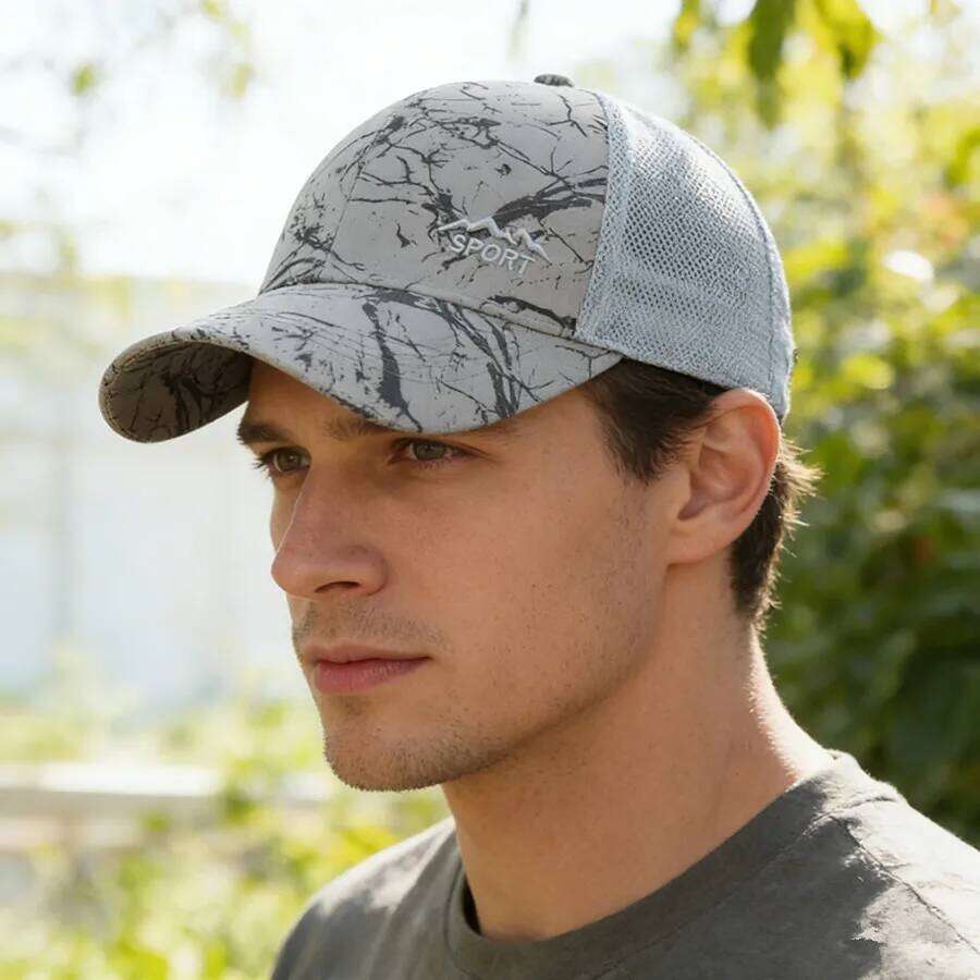 New Summer Men's Sun Hat, Outdoor Sports Visor, Mesh Back Baseball Cap, Breathable Casual Fishing & Trucker Hat W260626 - view 1