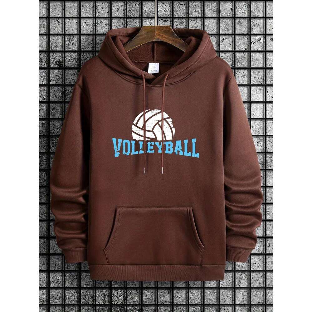 Autumn winter men's and women's VOLLEYBALL printed high-end versatile trendy casual sports hooded sweatshirt W260626 - view 5