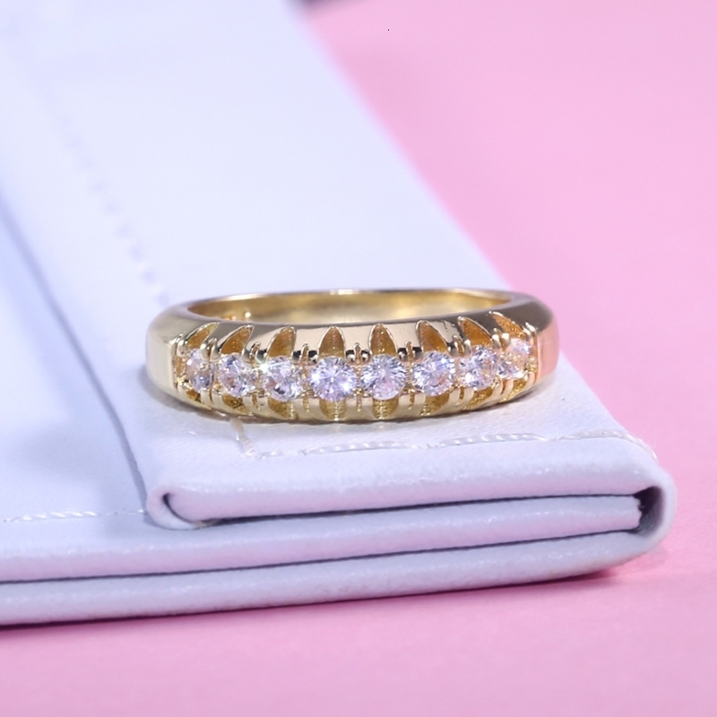 Huitan Golden Color Sproty Casual Style Women Accessories Ring With Tiny Cubic Zircon Stone Middle Finger Rings260603 - view 6