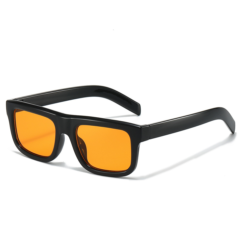 2026 New Fashion European And American Simple Retro Flat-Top Square Foreign Trade Plain Sunglasses - view 1