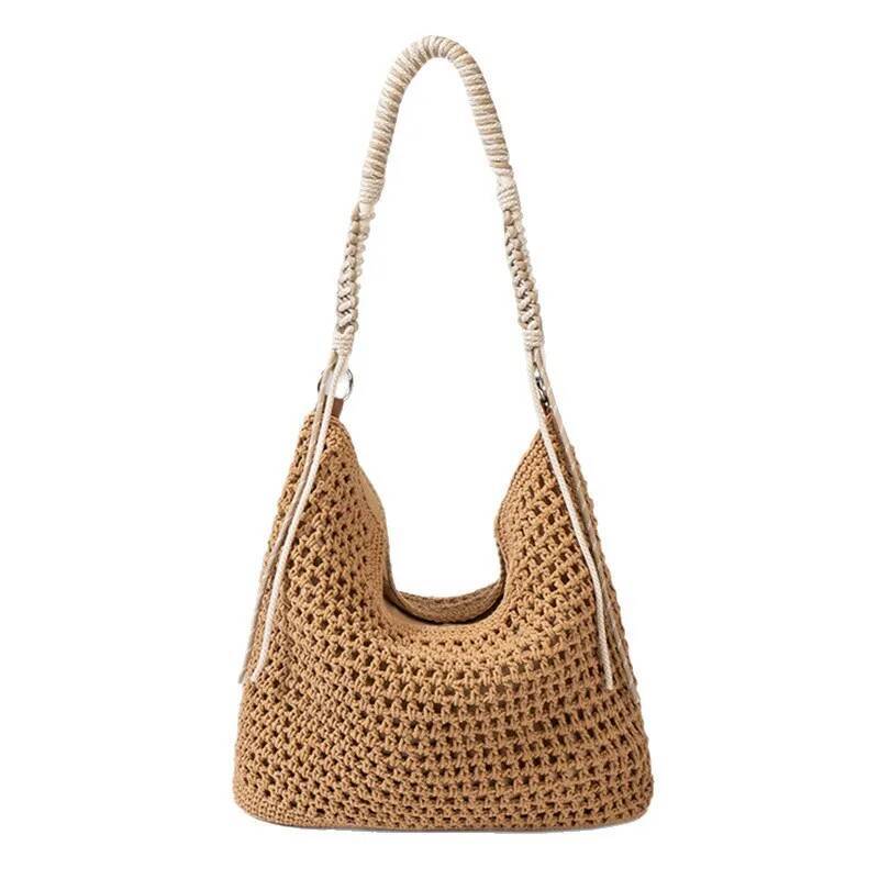 Fashion Rattan Women Shoulder Woven Female Handbags Large Capacity Summer Beach Straw Bags Casual Tote Purses Andralyn - view 6