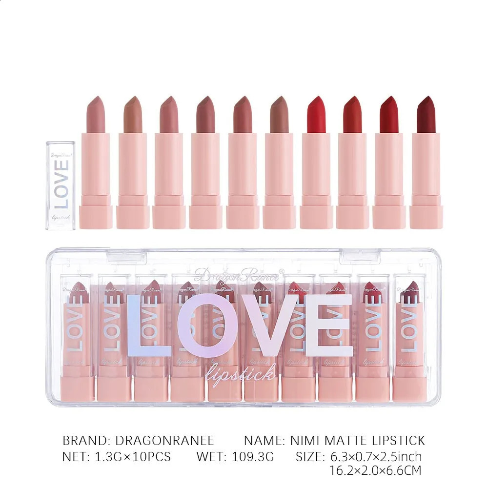 Ten Lipstick Set for Autumn and Winter Matte Waterproof Lips Non-Fading Non-Stick Cup and Complexion Lip Gloss 260618 - view 6