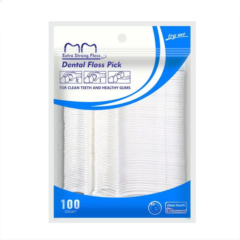 100pcs Mint Flavor Dental Floss Safe HighGrade Toothpick Stick Picks Plastic Toothpicks Ultrathin Peppermint Teeth 260626 - view 7