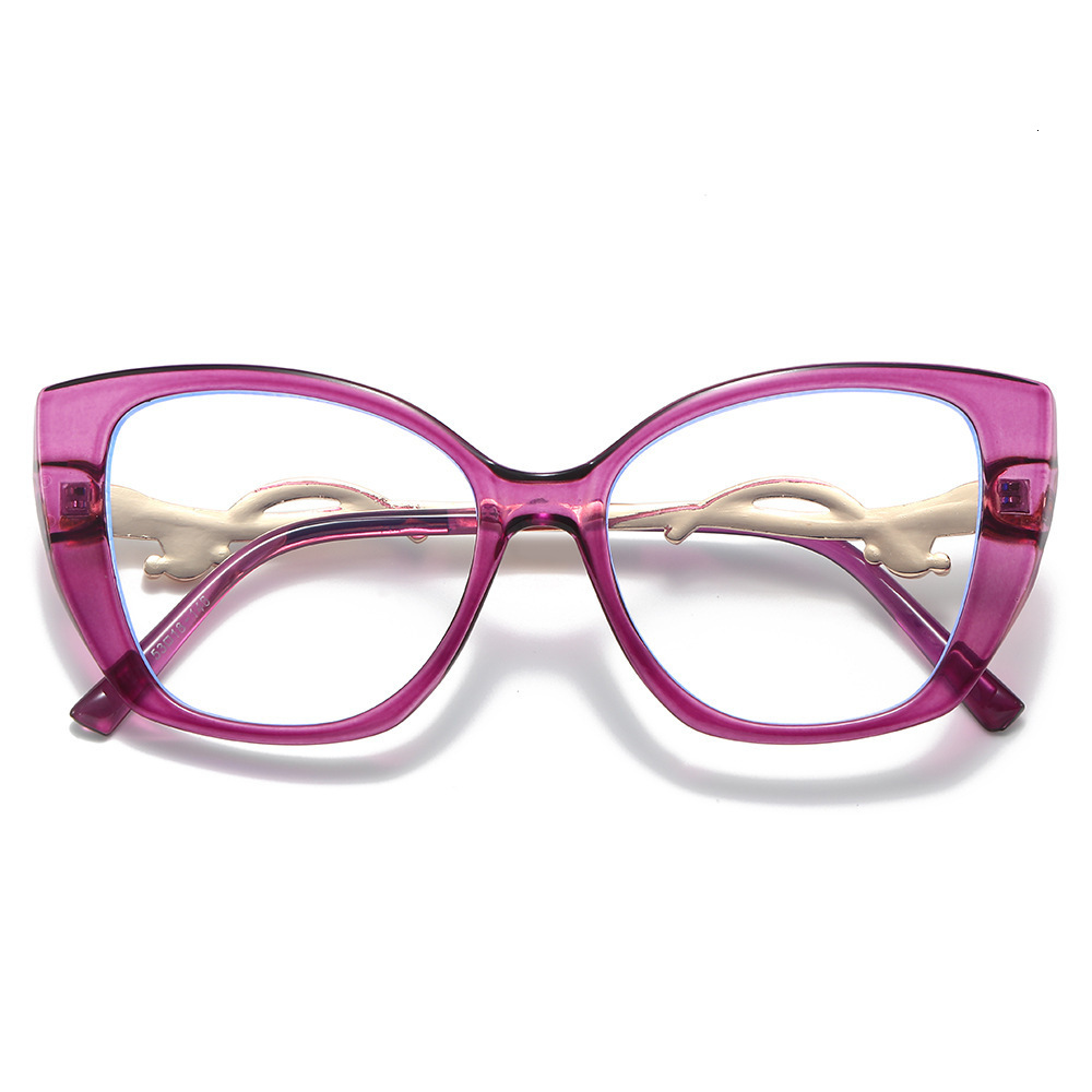 2026 New Personalized Cat-Eye Flat Glasses European And American Large Frame Fashion Internet Celebrity Street Style Unisex Eyeglass Frames - view 3