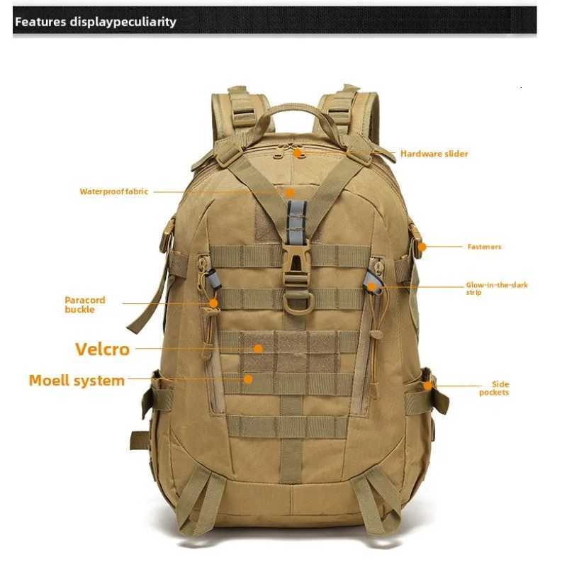 Backpack Outdoor Tactical Backpack Sports Water-Resistant and Tear-Resistant Hiking Gear M260626 - view 5