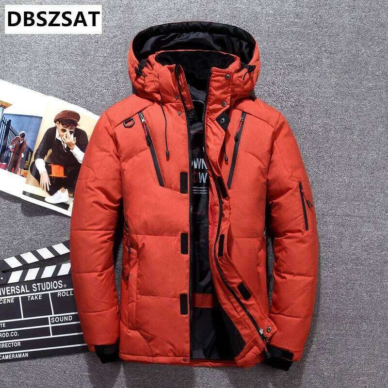 -20 Degree Winter Coat Men White Duck Down Mens Thick Snow Parka Jacket Overcoat Windbreaker Warm Parkas W260626 - view 5