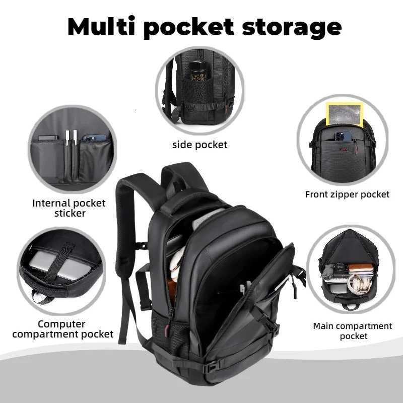 - Mens Backpack Multifunctional Business Large Capacity Multiple Compartmentslaptop Backpacktravel Backpackleisure Backpack M260626 - view 5