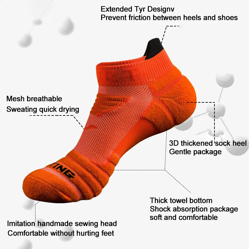 14 Pairs Men Professional Outdoor Sports Socks Fashionable Running Deodorizing Sweat Absorbing Towel Bottom 260622 - view 7