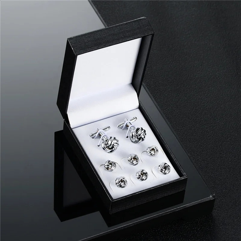 y Man Shirt Cufflinks Set With Gift Box Wedding Vintage ner Cufflink Shirt Studs Button And Cufflink For Mens Tie Clip 260626 - view 6