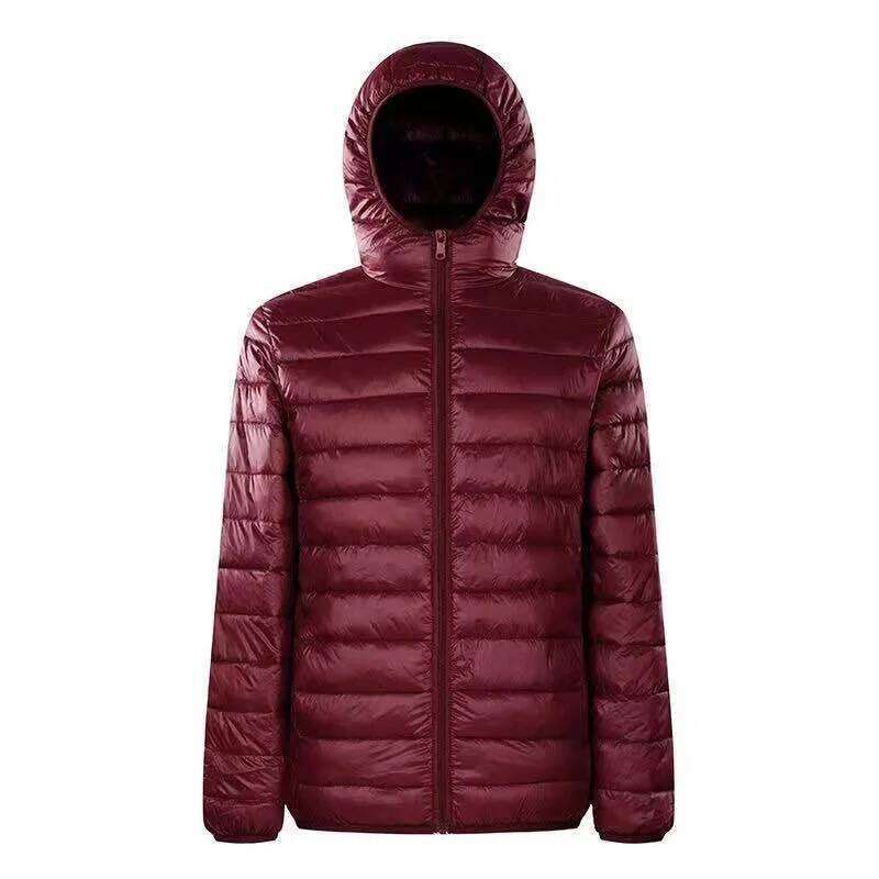 Unisex Hooded Lightweight Short Coat, Autumn Winter Loose Plus Size Silk Cotton Warm Jacket J260626
