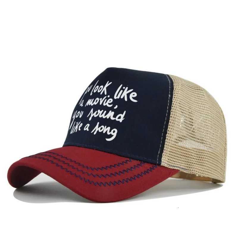 Mesh New Letter Baseball Printing for Men Women Breathable Adjustable Cotton Hip Hop Outdoor Sun Protection Hat SnapM260626 - view 4