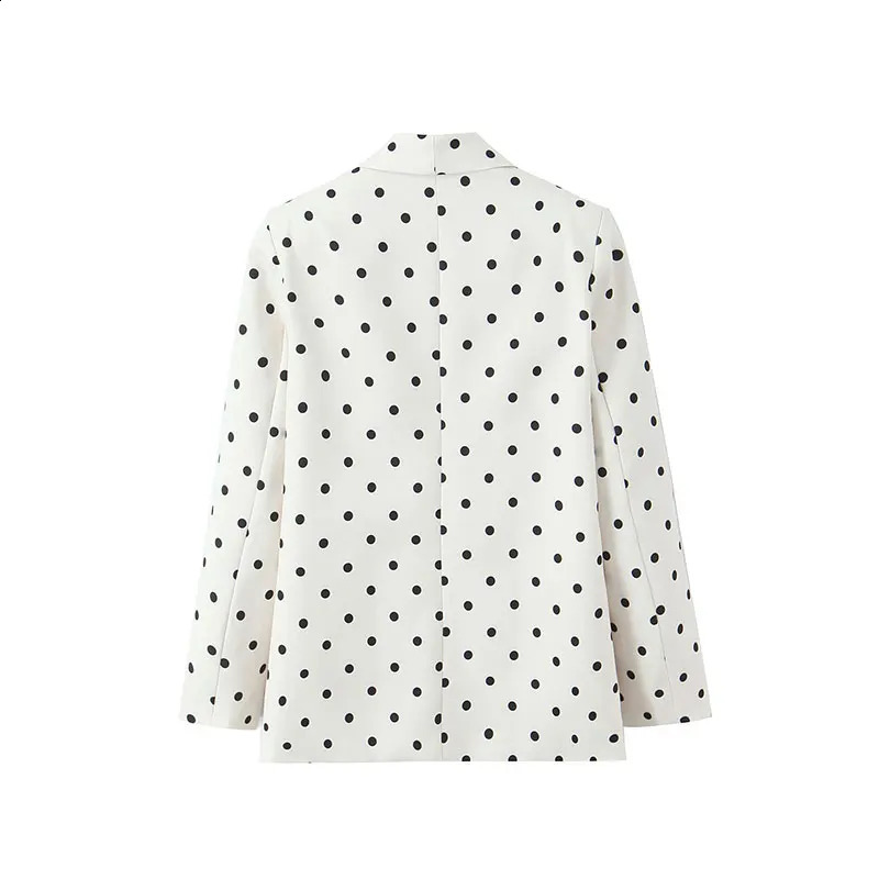 NLZGMSJ 2026 Spring Chic Women Blazer Polka Dot Single Breasted Long Sleeve Fashion Office Lady Blazers 260625 - view 3