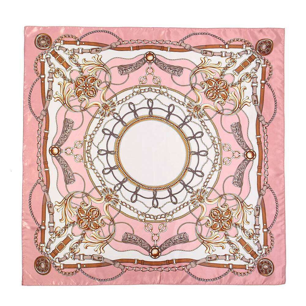 1pcs 90*90cm Square Silk Scarves Women Hijab Shawls Fashion Print Kerchief Femme Foulard Bandana Beach Head Scarf 26Y06226 - view 5