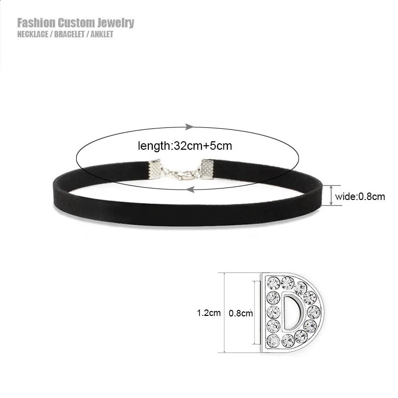Sexy Rhinestone Letters GSPD Choker Necklace for Women Girls DIY Personalized Harajuku Collar Chocker Fashion Jewelry Gift 260624 - view 7