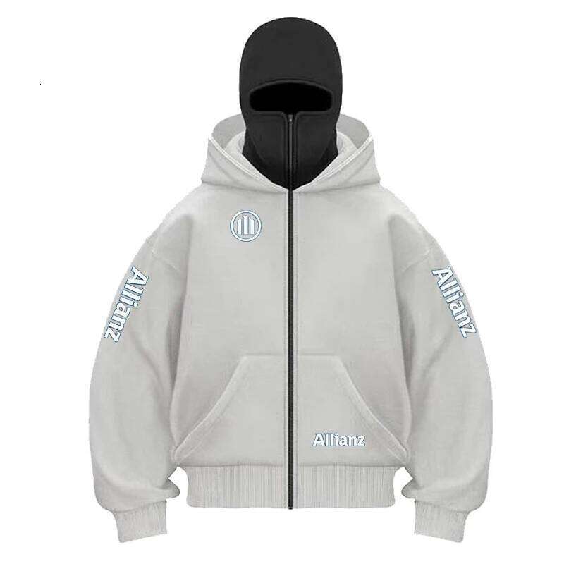2026 Allianz logo Hombres Zip capucha Invierno Clido Casual Sudadera Y2K con Capucha Mascarilla Diseo de Cremalle W260626 - view 7